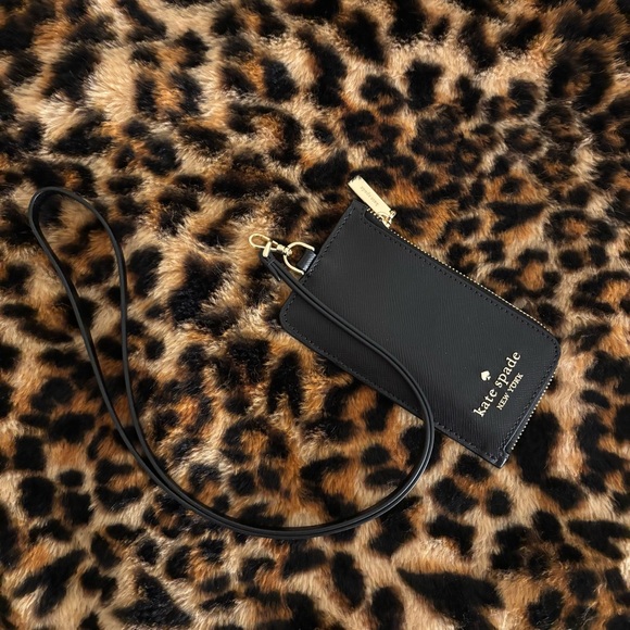 Kate Spade Black and Gold Phone Charm and Cardholder Set - Picture 2 of 4